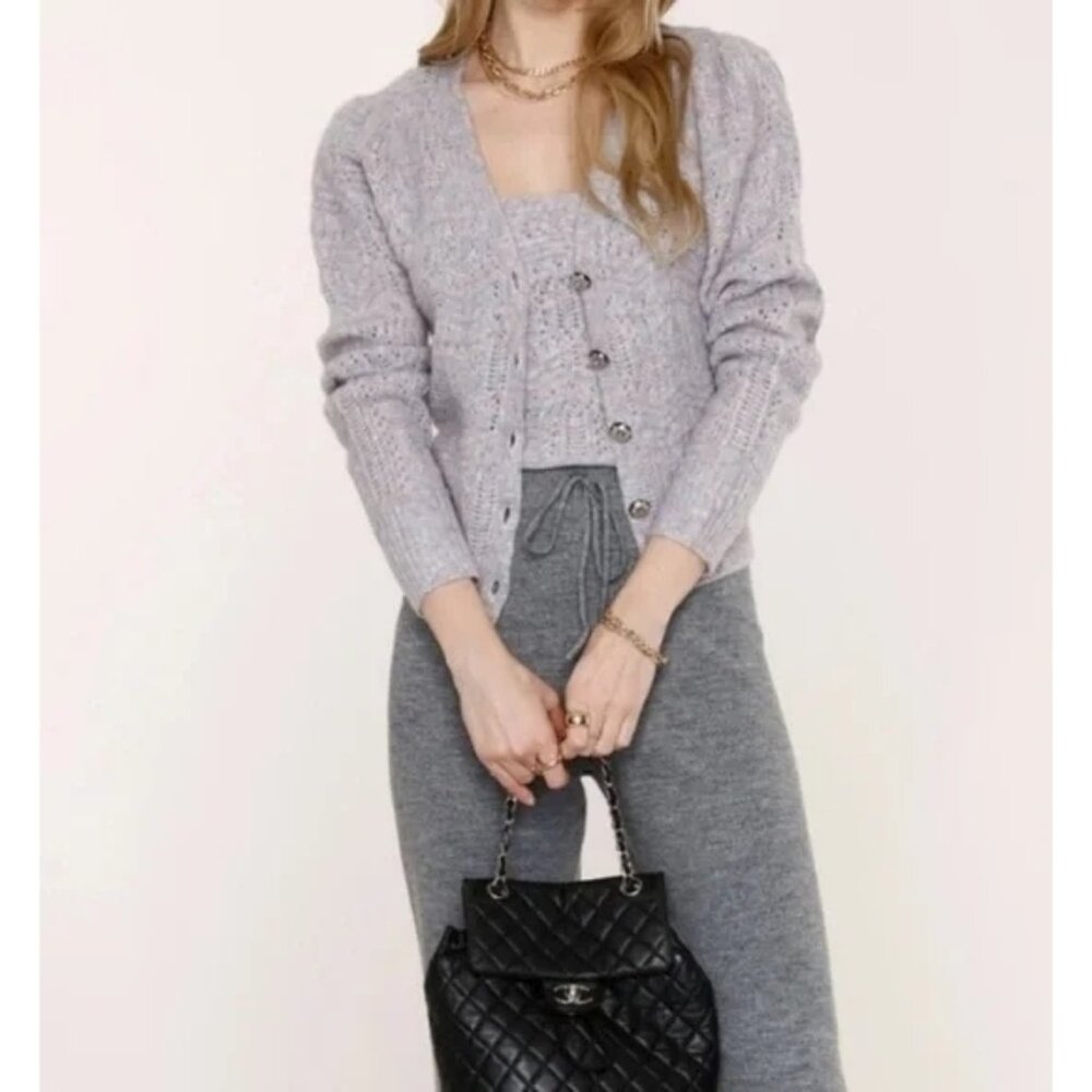 EUC Heartloom grey trackpants with ribbed elastic waistband, M
